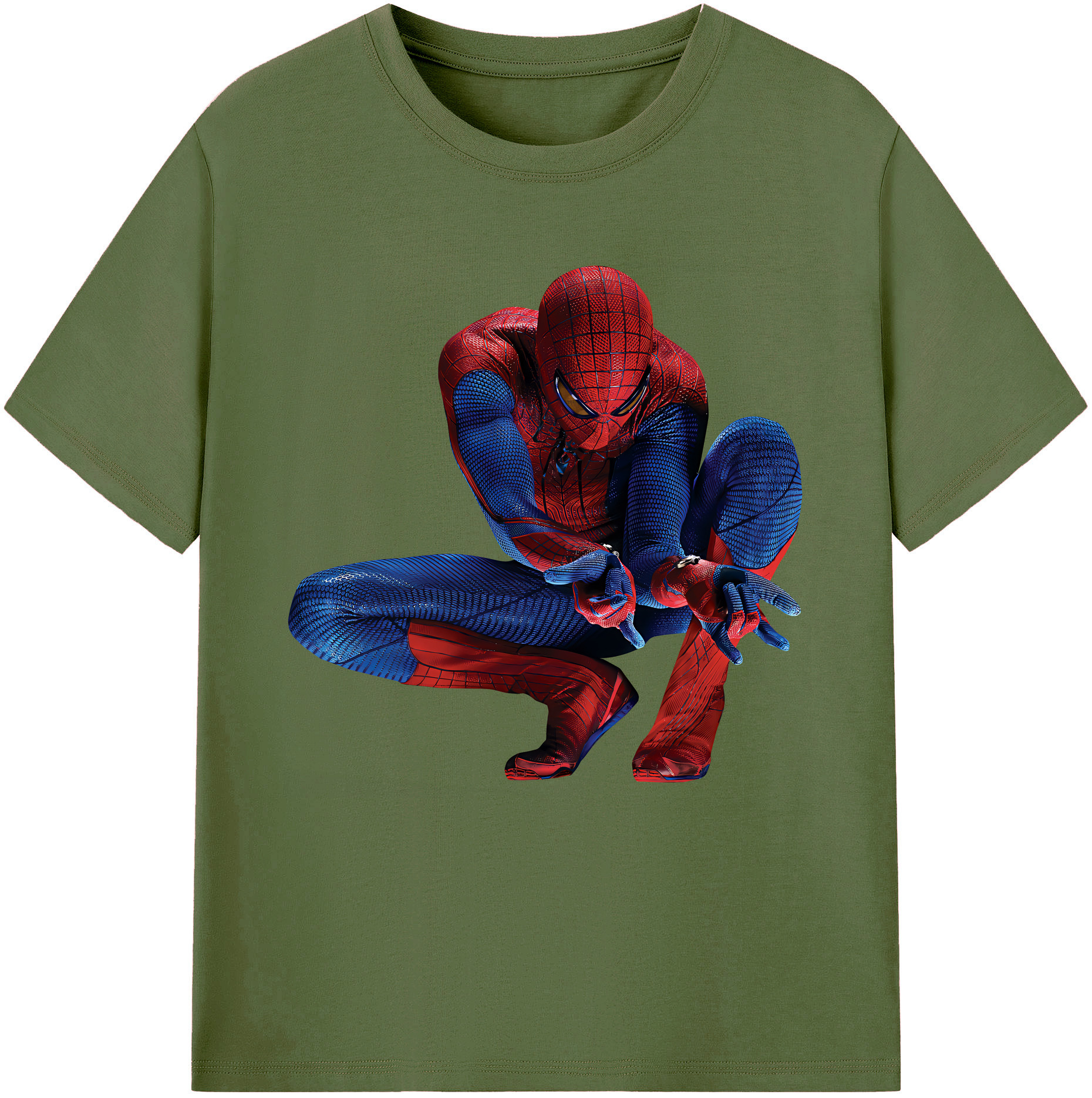 （画像用） Spider Man スパイダーマン 綿100％半袖Tシャツ（フロントプリント）